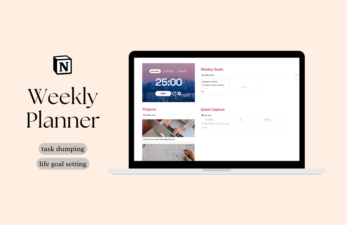 Notion Weekly Planner Template