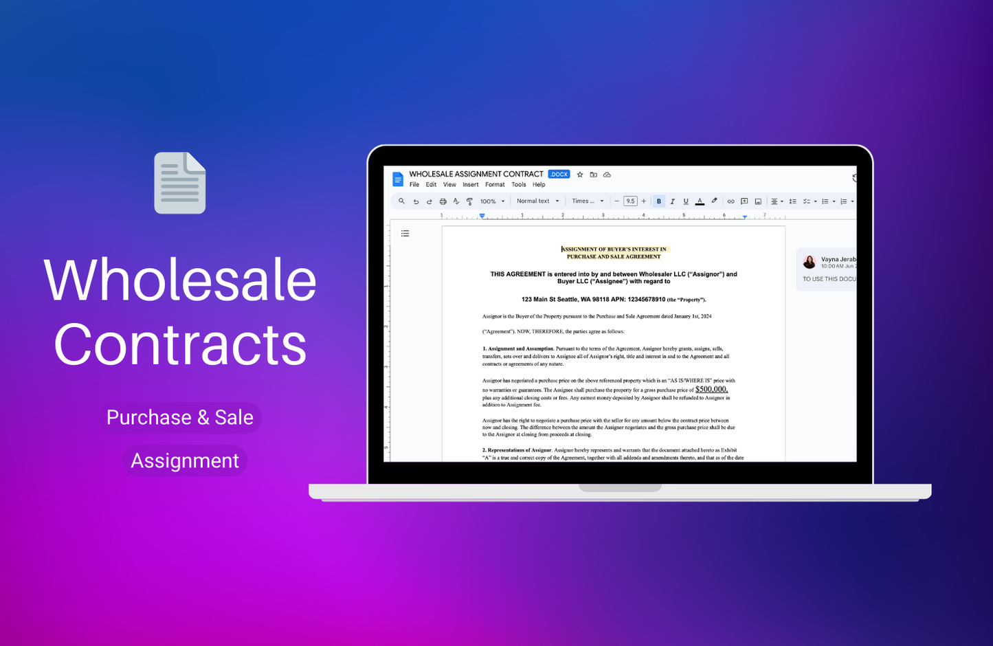 Wholesale Contract Pack